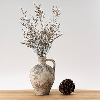 花瓶　レジーナ工房　アンティーク Amazon.co.jp: PORCER アンティークセラミック花瓶、8.3インチ